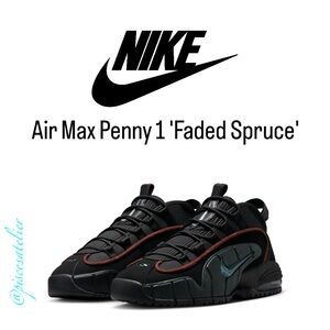 Nike Air Max Penny Black / Faded Spruce Sneakers (DV7442-001), Men’s Size 8